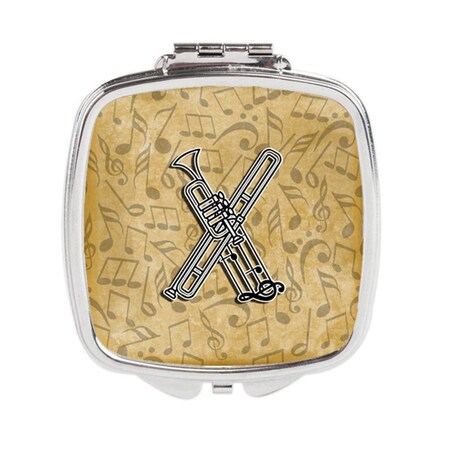 Carolines Treasures Letter x Musical Instrument Alphabet Compact Mirror CJ2004-XSCM